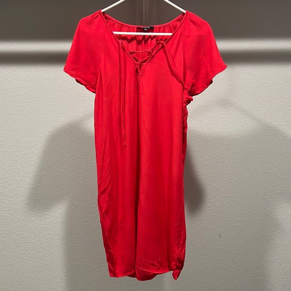 Madewell Red slip on dress